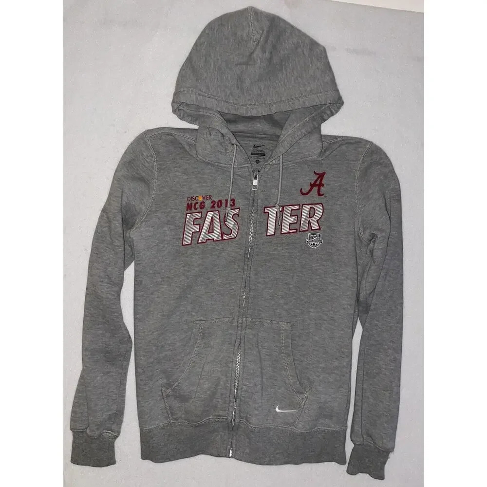 Nike Alabama Crimson Tide Zip Up Hoodie Mens M BCS National Championship 2013‎